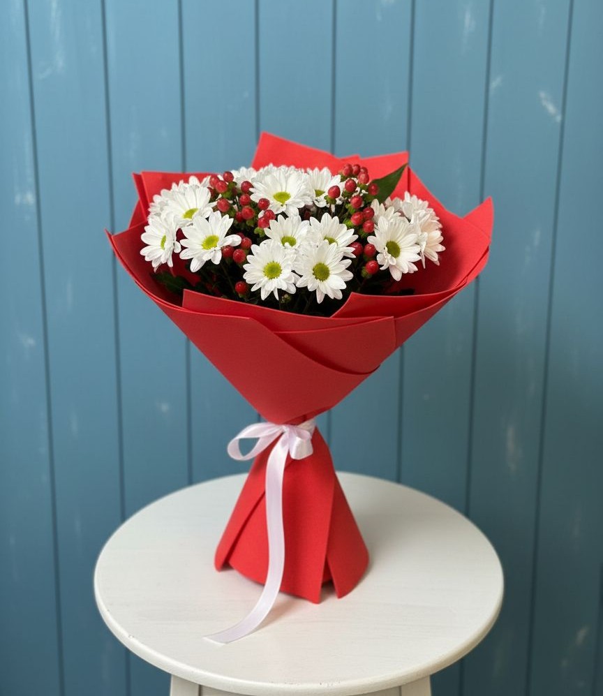 Букет цветов из: Хризантемы в Челно-Вершины