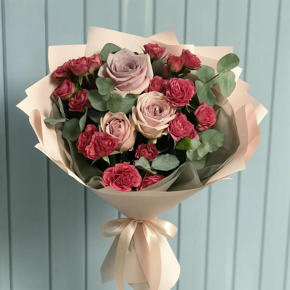 Букет цветов из: Гвоздики и Розы в Челно-Вершины