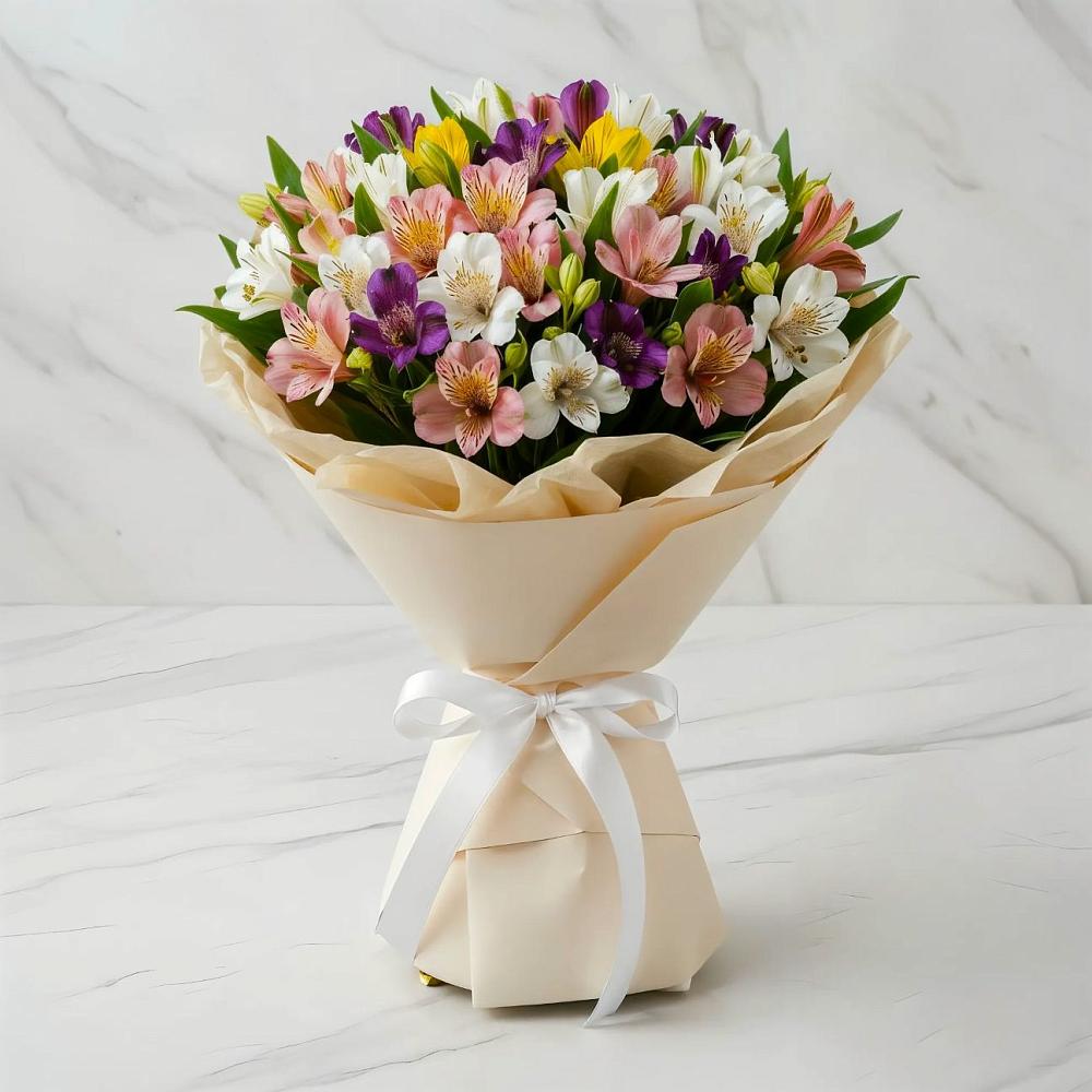 Букет цветов из: Альстромерии в Челно-Вершины