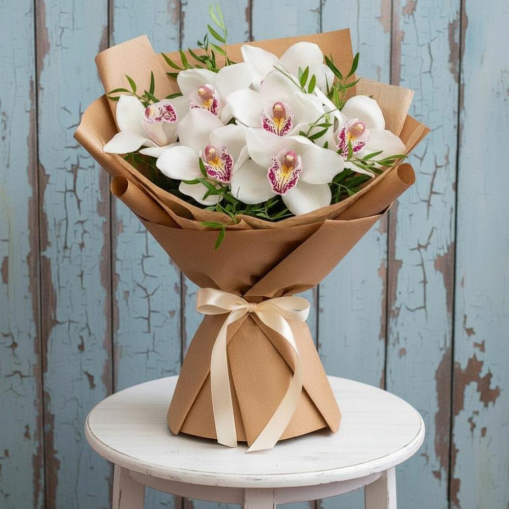 Букет цветов из: Орхидеи и Розы в Челно-Вершины