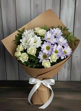 Букет цветов из:  Хризантемы и Розы в Челно-Вершины