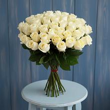 Букет 51 Белая роза Эдлесс Лав в Челно-Вершины