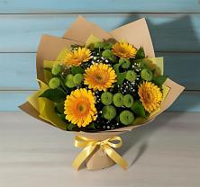 Букет цветов из:  Герберы и Хризантемы в Челно-Вершины
