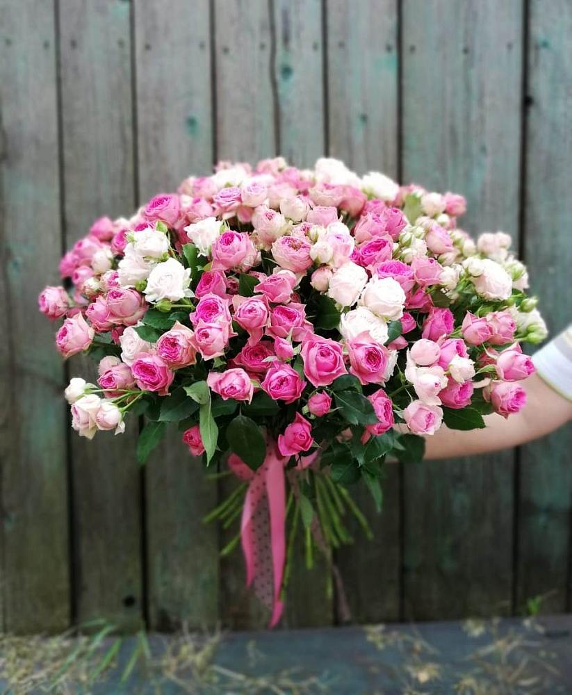 Букет Розовые кустовые розы Натали и Лав Лидия в Челно-Вершины