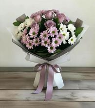 Букет цветов из:  Хризантемы и Розы в Челно-Вершины