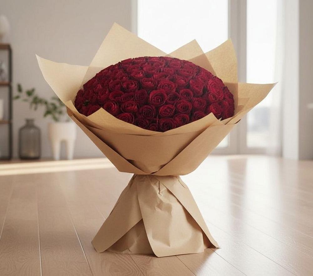 Букет 101 Красная роза в Челно-Вершины