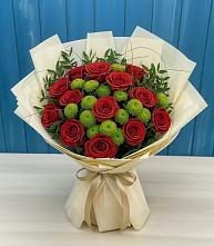 Букет цветов из:  Розы и Хризантемы в Челно-Вершины