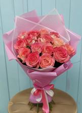 Букет 15 Розовых роз Равель в Челно-Вершины